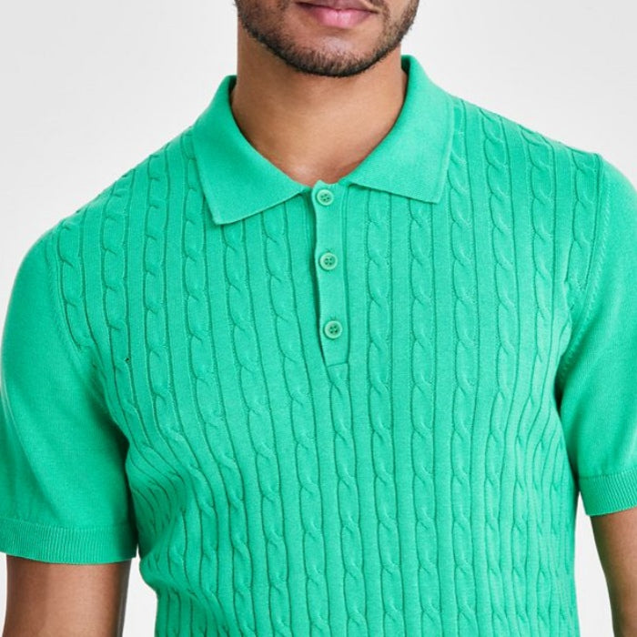 Custom Polo Collar Wool Men's Knitted Sweater
