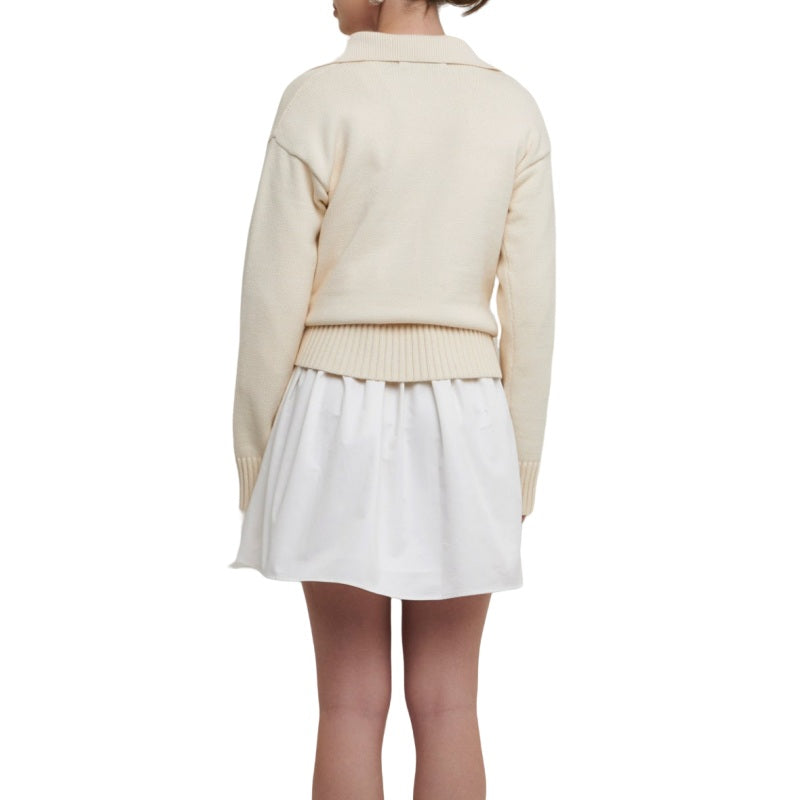 Custom Cashmere Polo Sweater - Women's Luxury Knitted Top