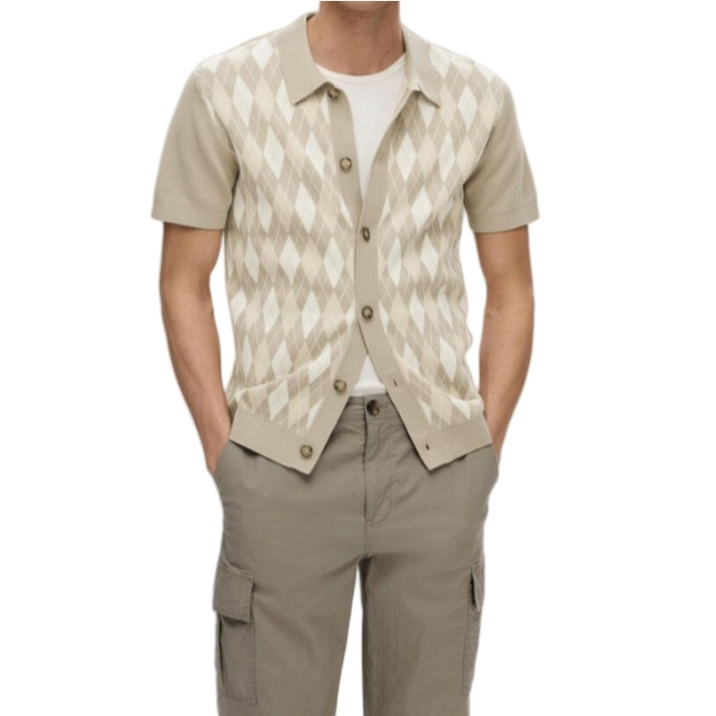 Custom Argyle Knit Polo - PG52320
