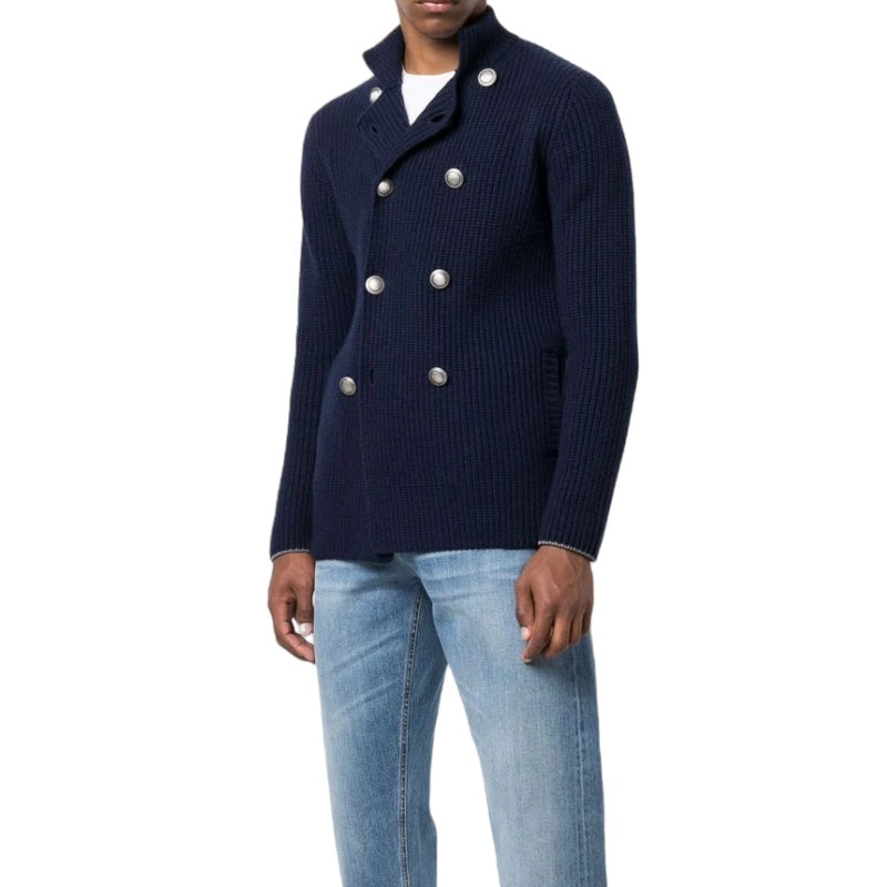 Custom Cotton Ribbed Men Cardigan - PG5104