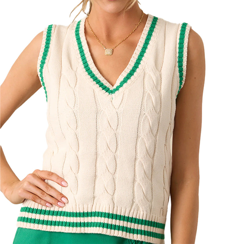 Custom Preppy Women Vest Sweater - PG5295