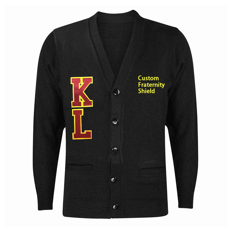 Custom Cotton Blend Letter Cardigan - PG04037