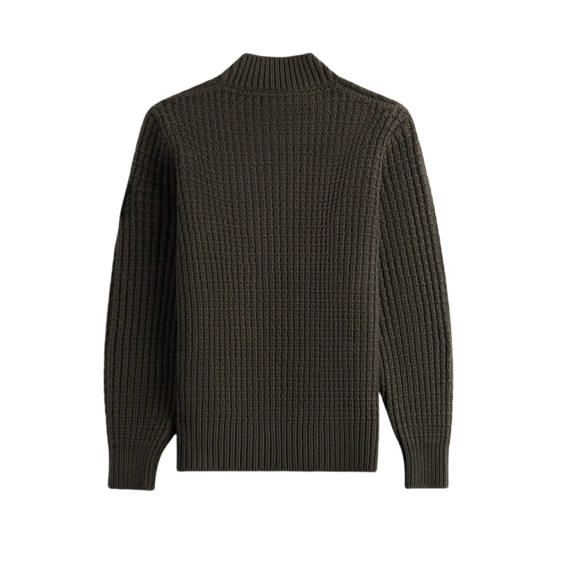 Custom Cotton Waffle Knit Sweater Men - PG5846