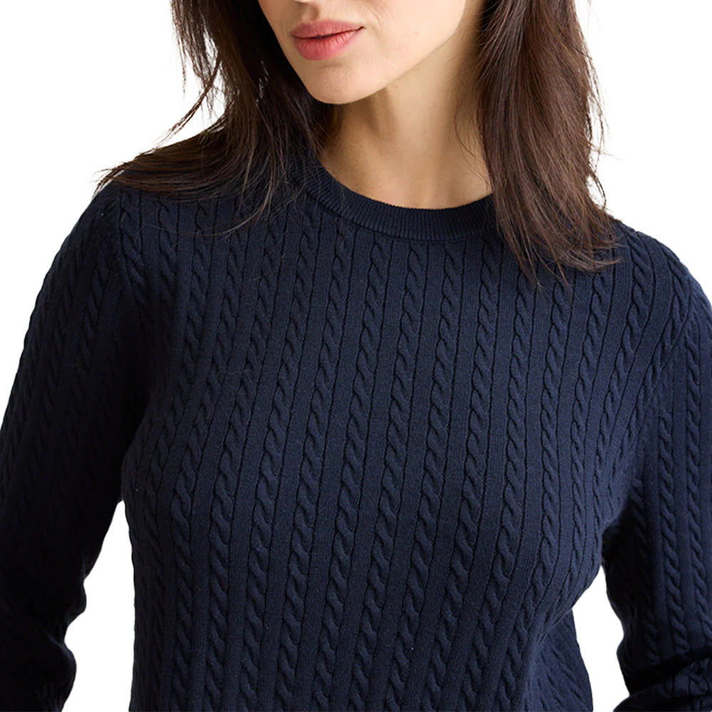 Custom Crew Neck Cable-Knit Women Sweater - PG7243