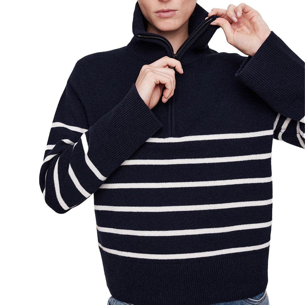 Custom Striped Cashmere Knit Women Sweater- PF7262
