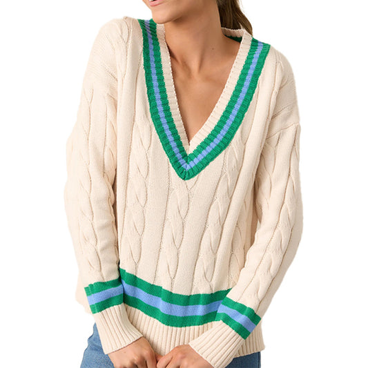 Custom 100%Cotton Cable Women Sweater - PG5296