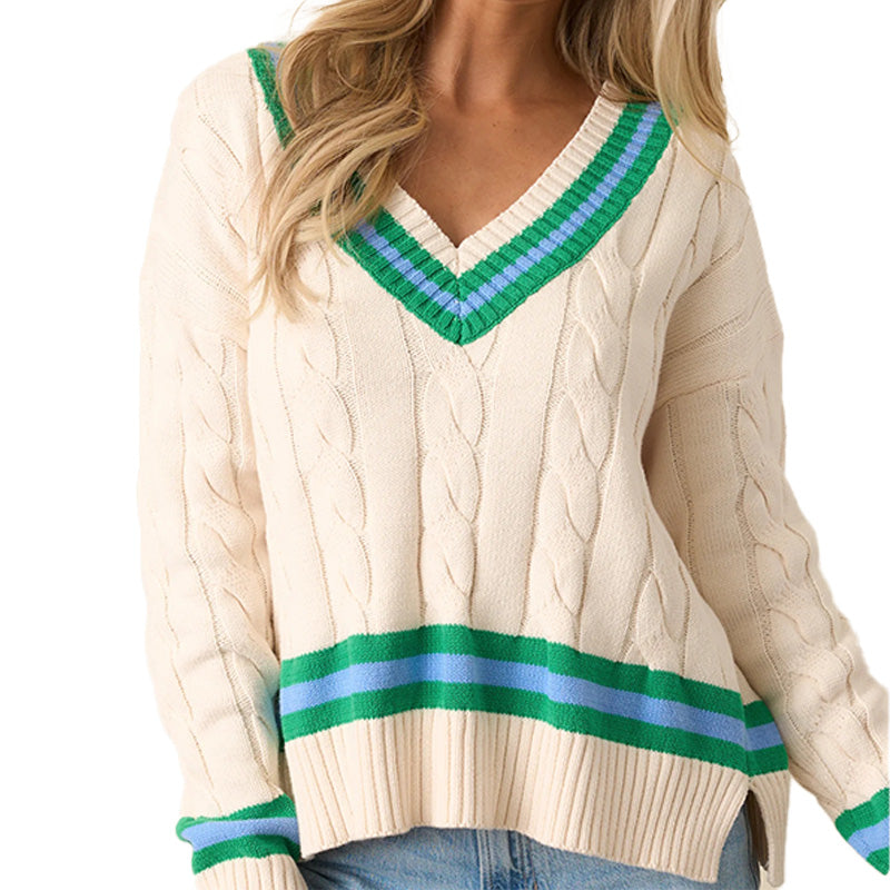 Custom 100%Cotton Cable Women Sweater - PG5296