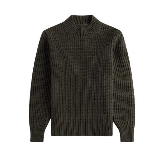 Custom Cotton Waffle Knit Sweater Men - PG5846