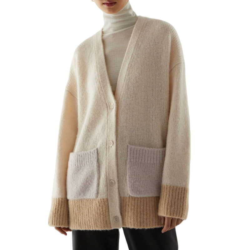 Custom V-neck Women Cardigan Button | Knitwear Manufacturer