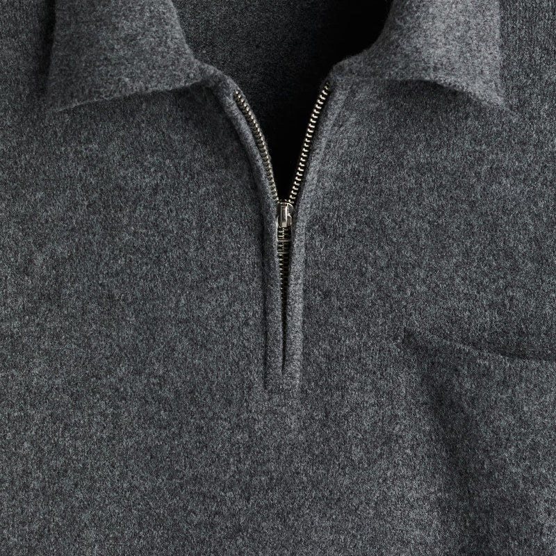 Custom Cotton Blend Men Sweater Quater-Zipper - PG5850