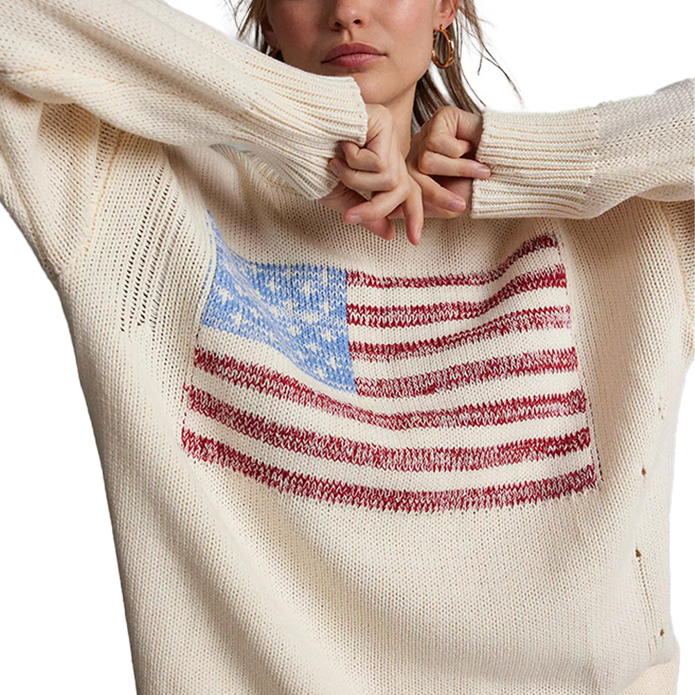 Custom Intarsia-Flag Women Sweater - PG7244