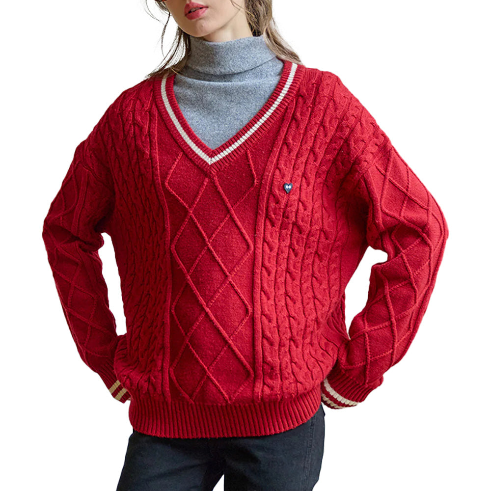 Custom V-Neck Women Sweater - PG7281