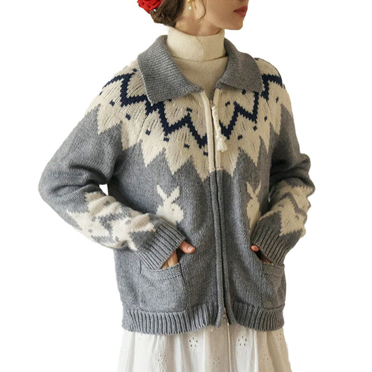 Custom Zip-Up Women Cardigan - PG7291