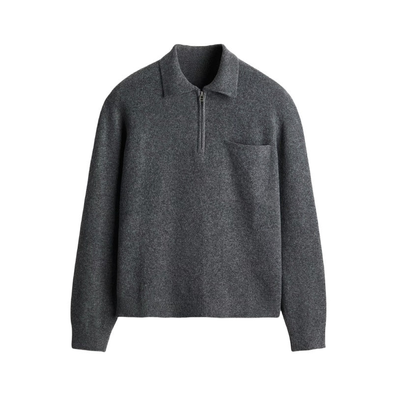 Custom Cotton Blend Men Sweater Quater-Zipper - PG5850