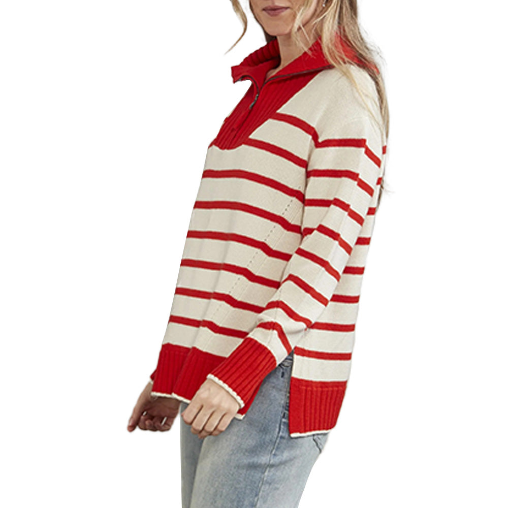 Custom Striped Trendy Women Sweater - PG7241