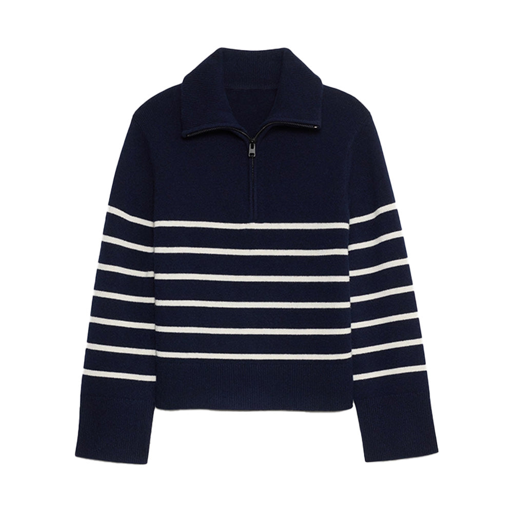 Custom Striped Cashmere Knit Women Sweater- PF7262