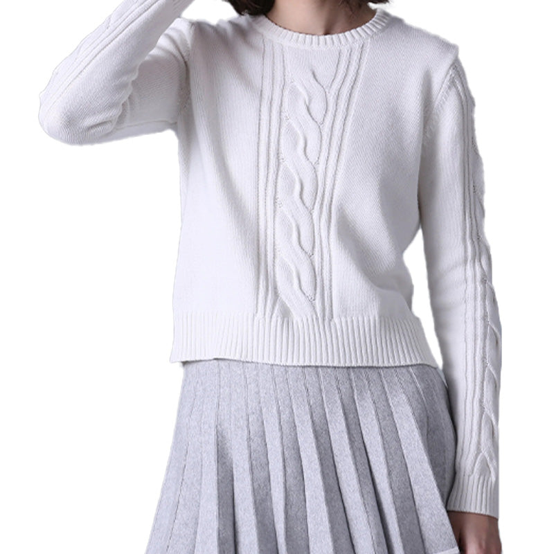 Custom 100%Cotton Cable Women Knitwea - PG3289