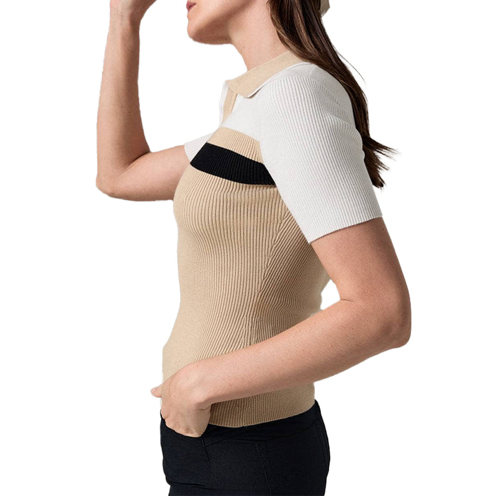 Custom Color-Block Knit Women Sweater - PG7251