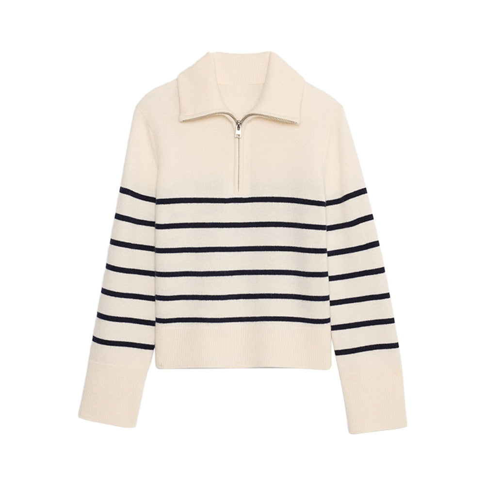 Custom Striped Cashmere Knit Women Sweater- PF7262