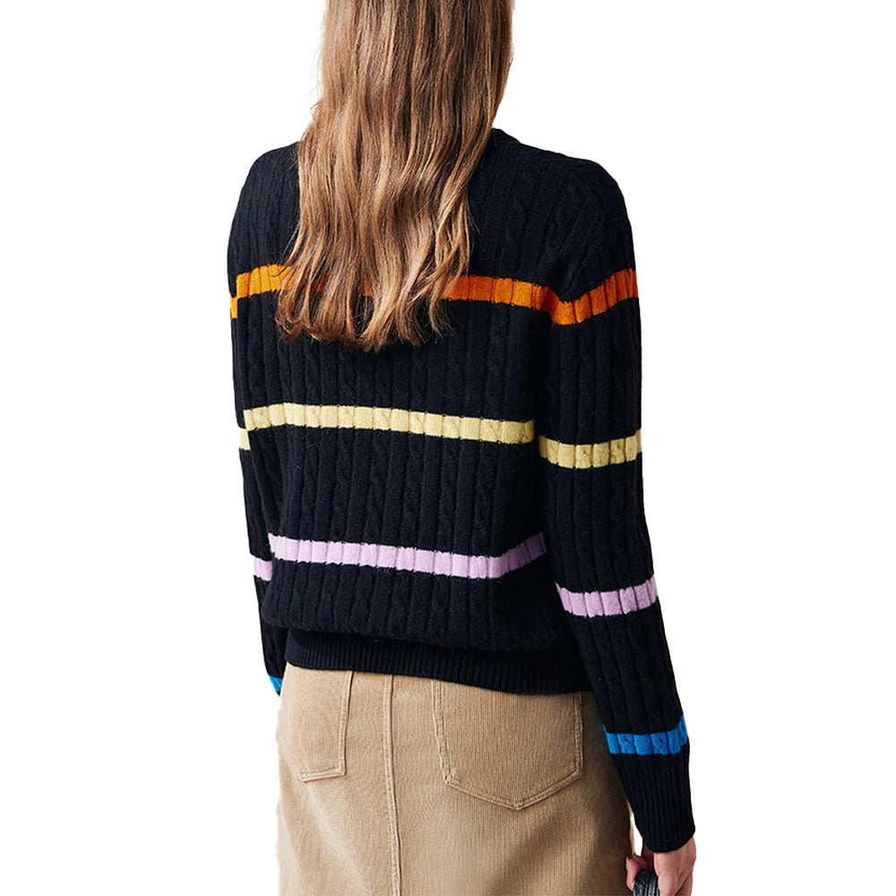 Custom Vintage Striped Women Sweater - PG7297