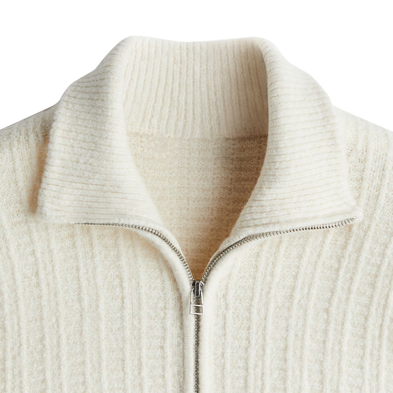 Custom Textured Zip - Up Men Cardigan - PG7245