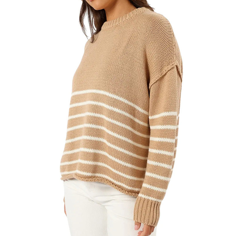 Custom Striped Casual Women Sweater - PG7247