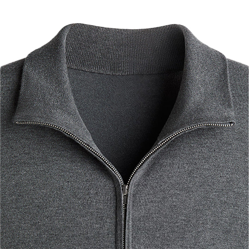 Custom Minimalist Zip - Up Men Cardigan - PG7246