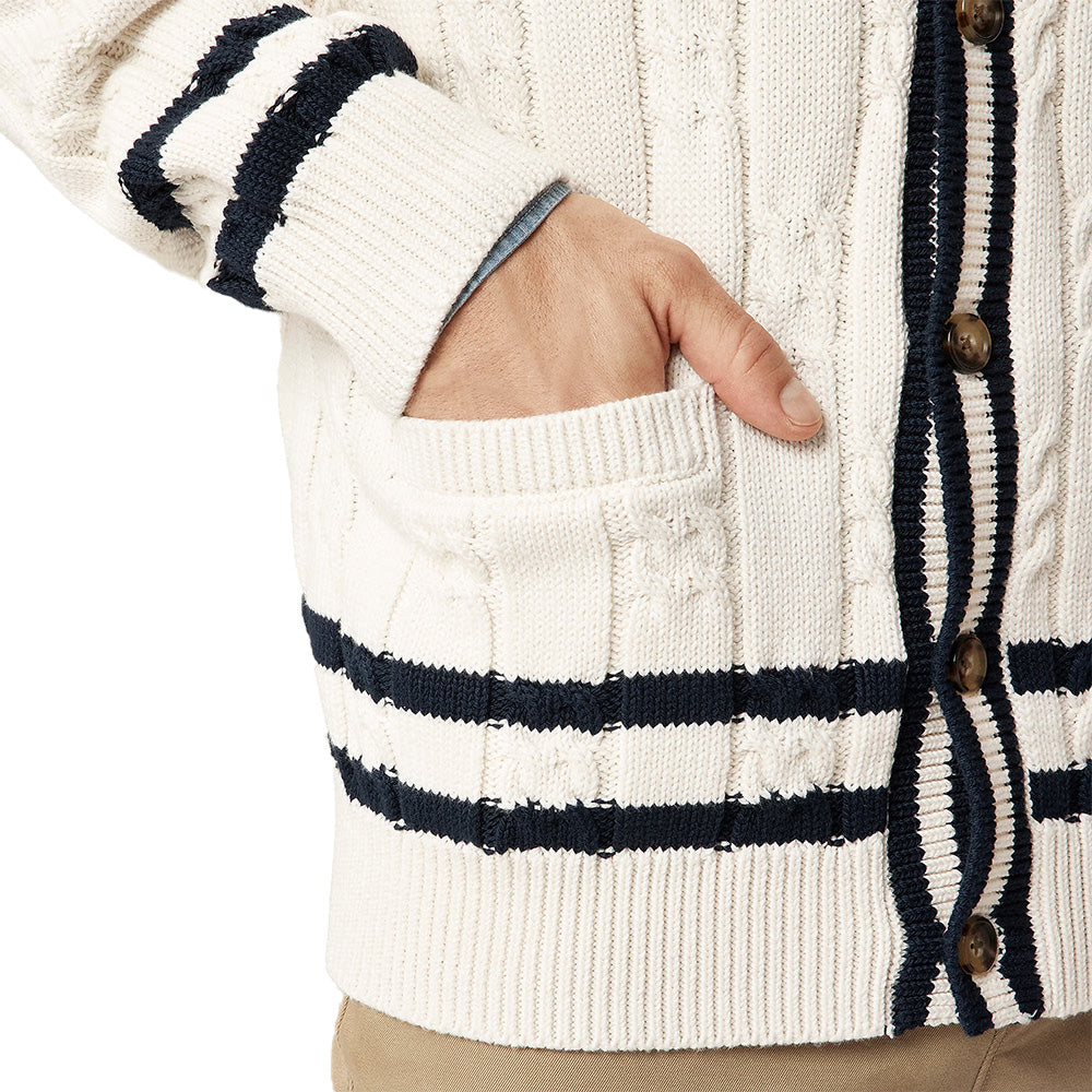 Custom Cable-Knit Button-up Men Cardigan - PG7264