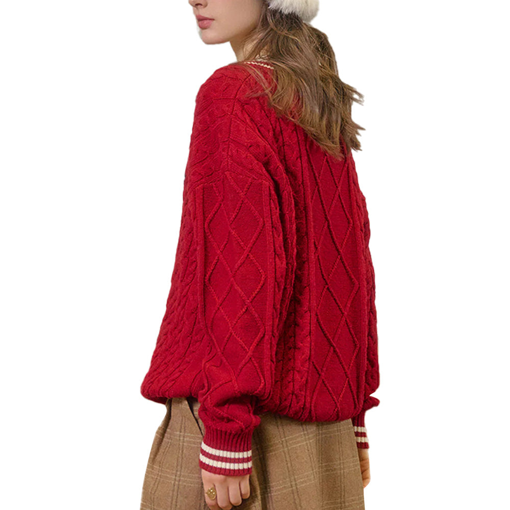 Custom V-Neck Women Sweater - PG7281