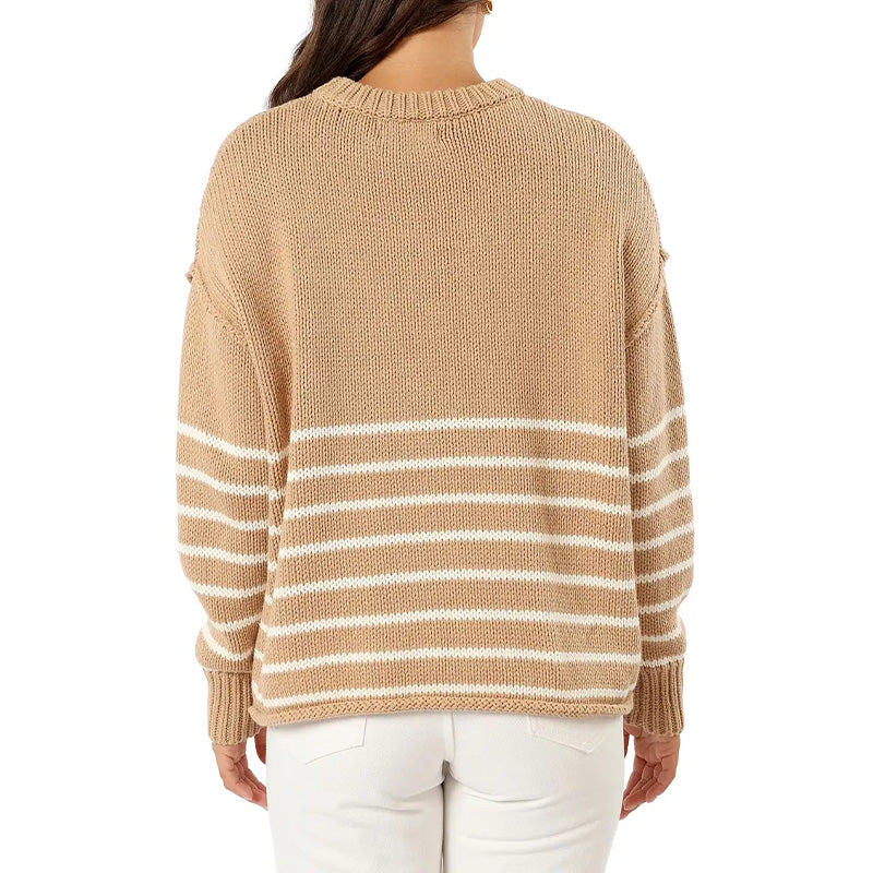 Custom Striped Casual Women Sweater - PG7247