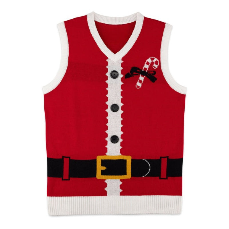 Wholesale Custom Santa Claus Sweater Vest for Corporate Holiday Branding
