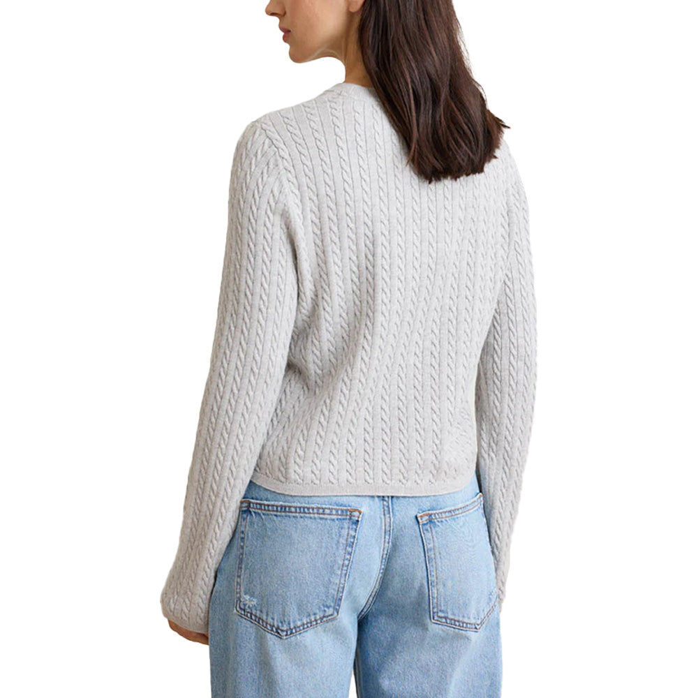 Custom Crew Neck Cable-Knit Women Sweater - PG7243
