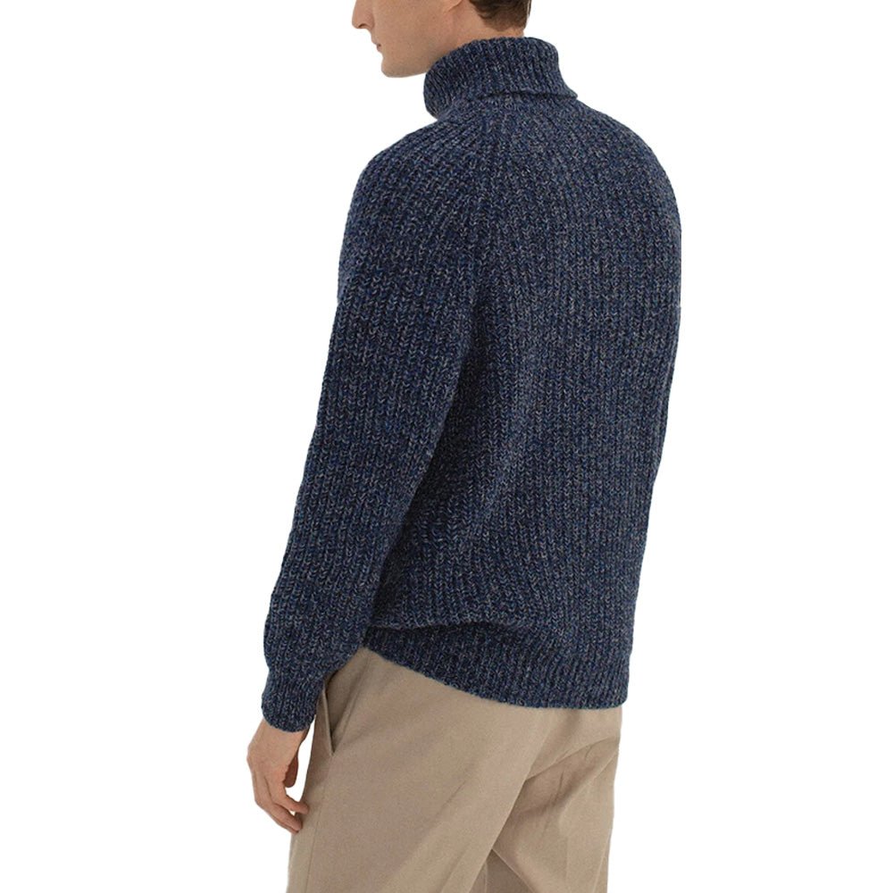 Custom Ribbed Turtleneck Knit Men Sweater - PG7281