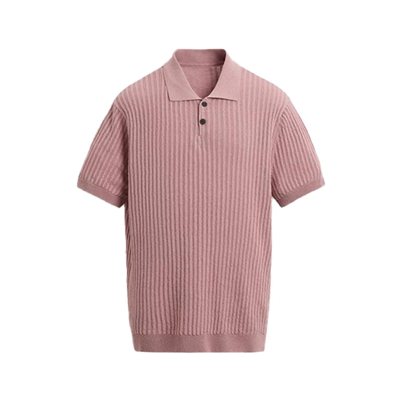 Custom Ribbed Men Knit Short Sleeves - PG53012