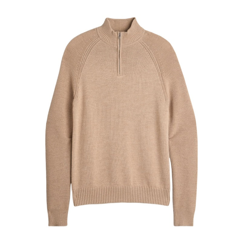 Custom Quarter-Zip Merino Wool Men Sweater - PG5852