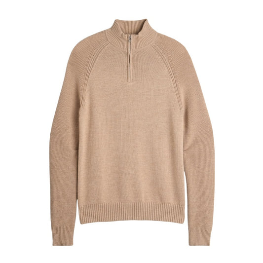 Custom Quarter-Zip Merino Wool Men Sweater - PG5852