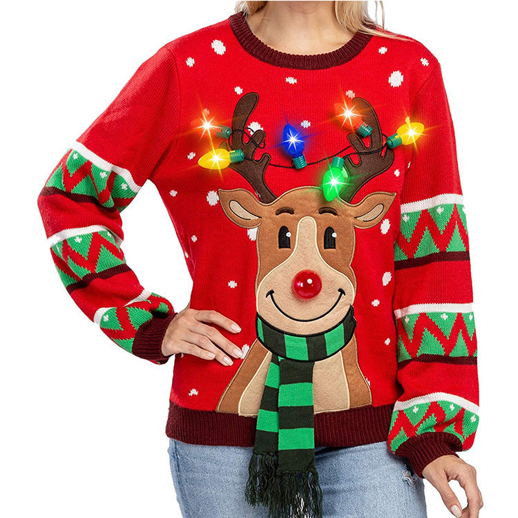Custom Unisex knitted pattern Christmas jumper ugly sweaters with fantastic design