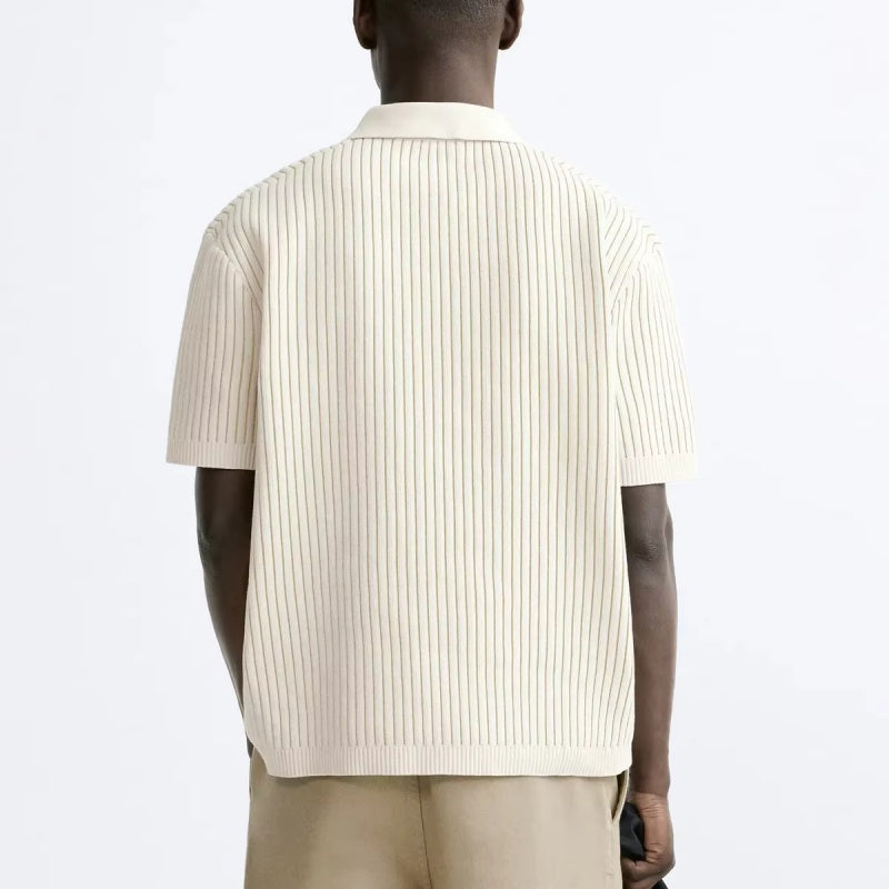 Custom Cotton Men Knit Short Sleeves - PG5854