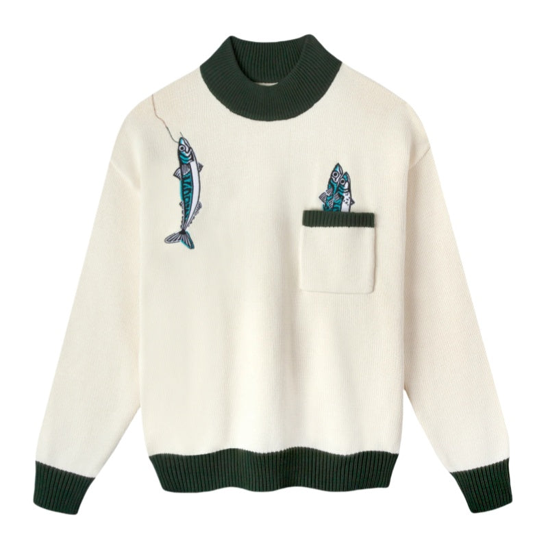 Custom Embroidery 100%Cotton Men Sweater - PG4014