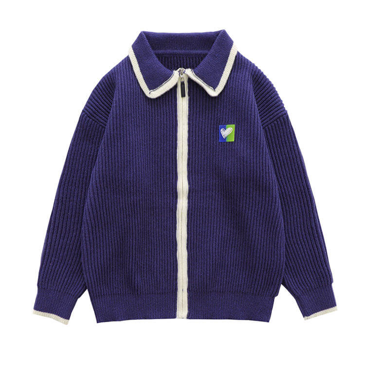 Custom Cotton Zipper Polo Men’s Knit Cardigan | Sweater Manufacturer
