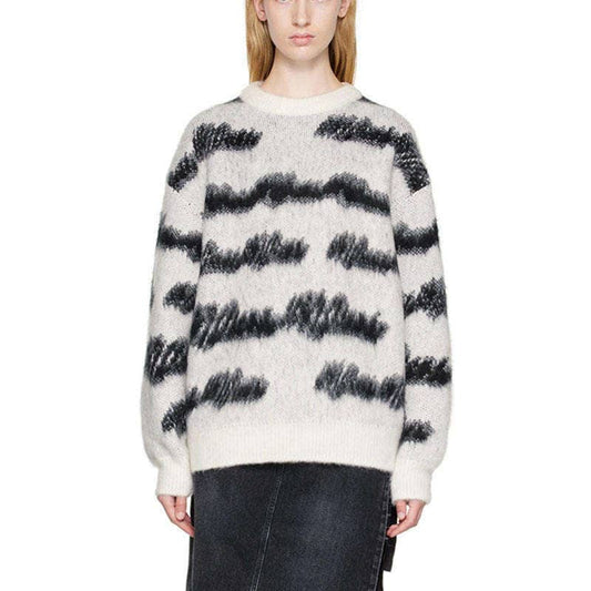 Custom Mohair Jacquard Women Sweater - PG5819
