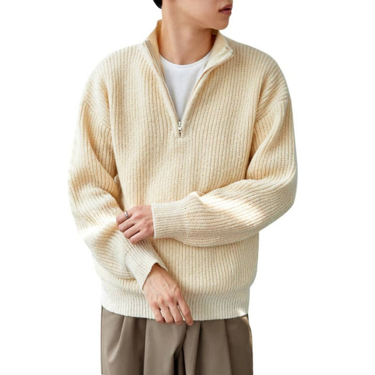 Custom Cotton Quater-Zip Men Sweater - PG5925
