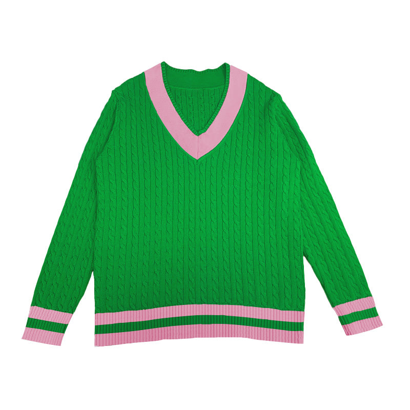 Custom 7GG Sorority V-neck Sweater - PG8238