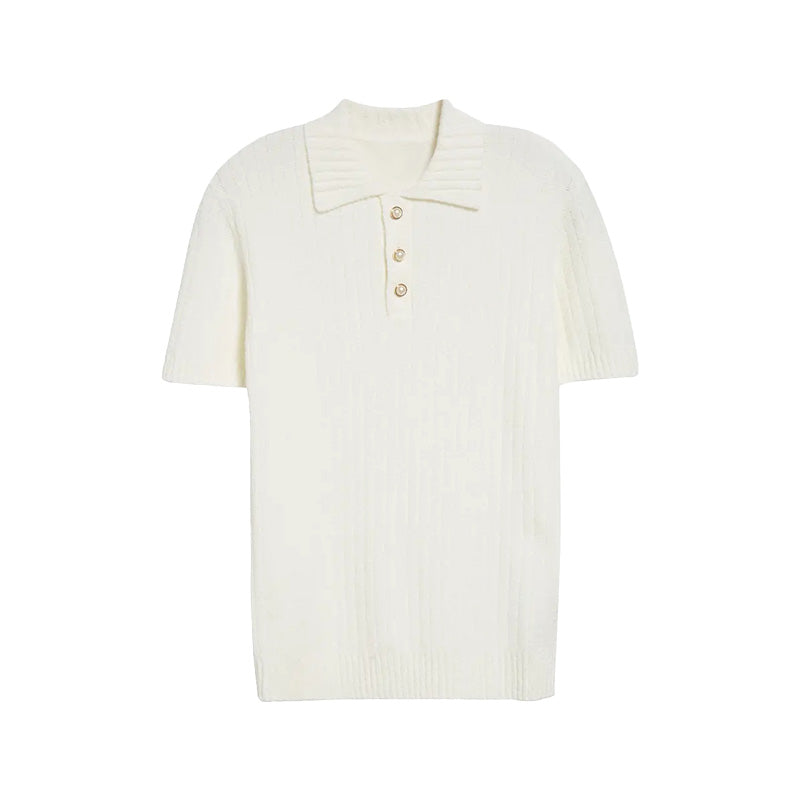 Custom Wool Blend Men Knit Short Sleeves - PG52931