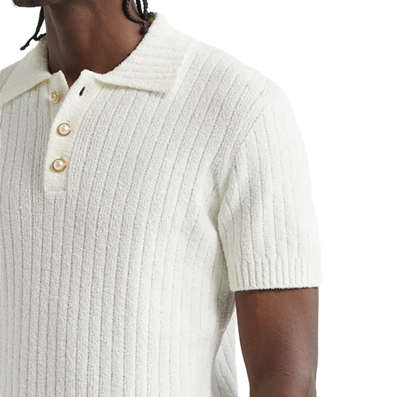 Custom Wool Blend Men Knit Short Sleeves - PG52931
