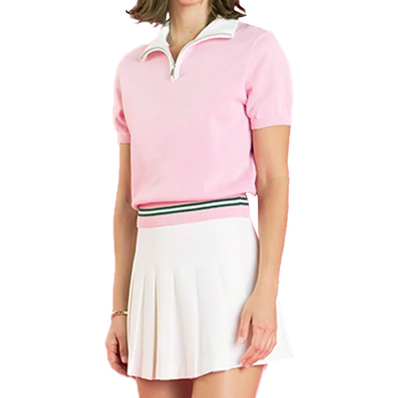 Custom Preppy Women Knit Short Sleeves - PG52940