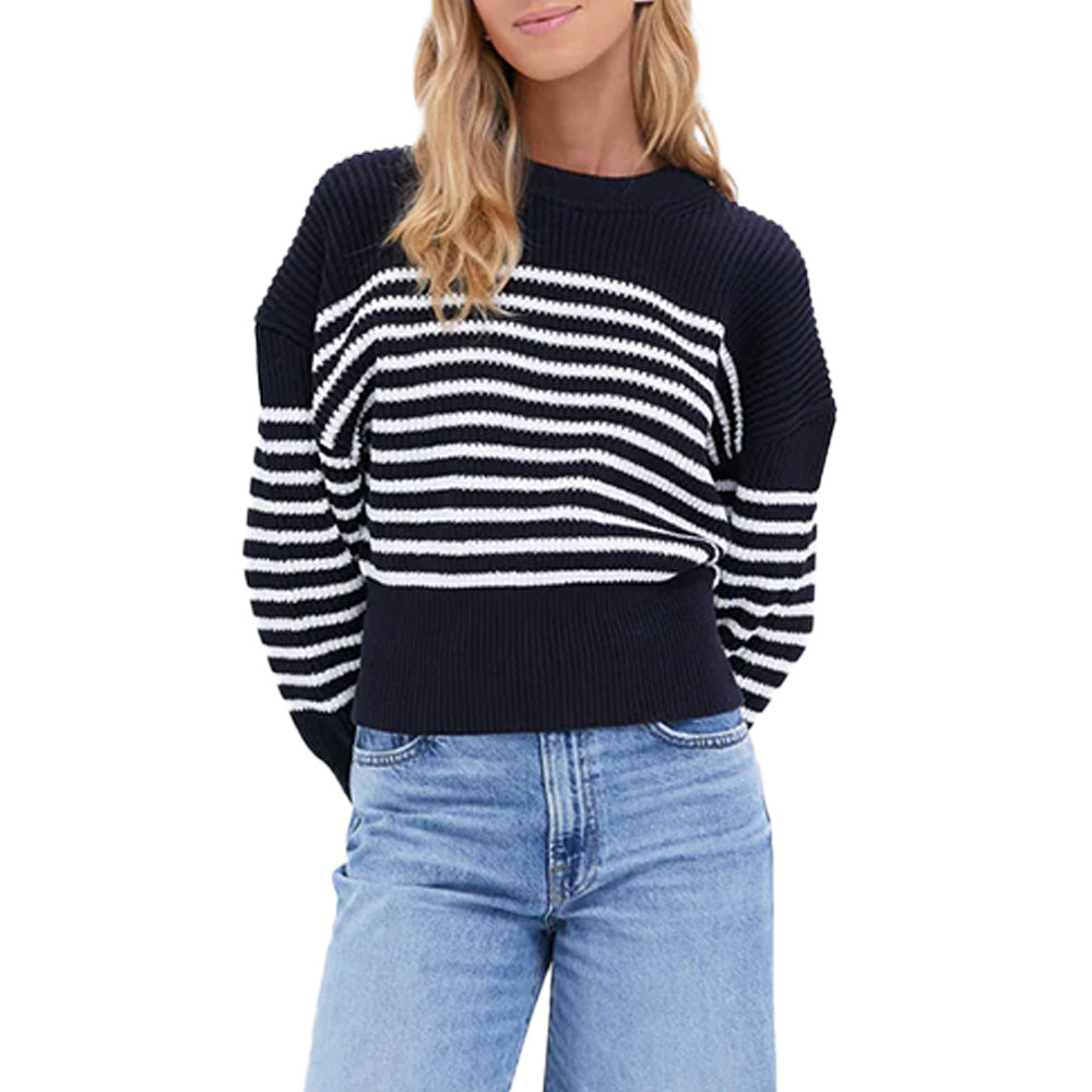 Custom Striped Chic Women Sweater - PG7253