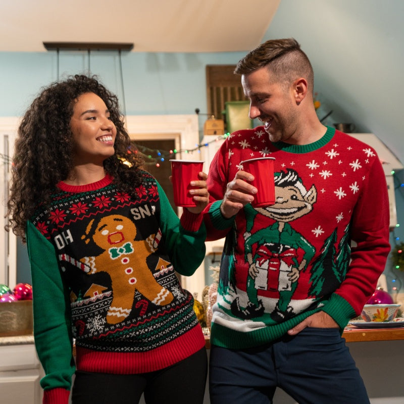 Custom Unisex Crewneck Christmas Sweater - Elf Design