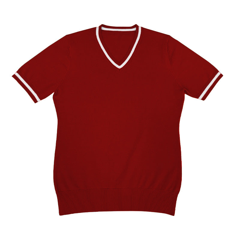 Custom Short Sleeves V-Neck Group Knitwear - PG8231