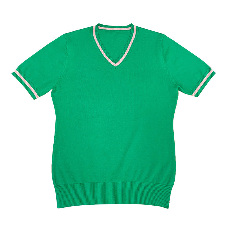 Custom Short Sleeves V-Neck Group Knitwear - PG8231